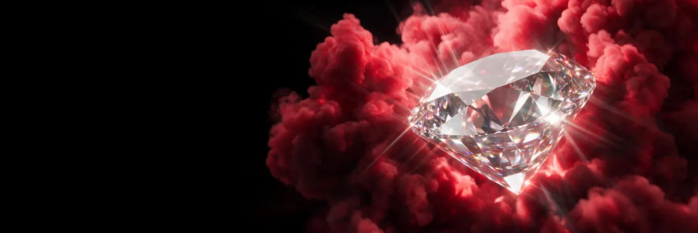 Diamant som representerer premium visuell kvalitet